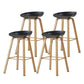 Metal Contemporary Dining Kitchen Room Armless Stool Low Back Bar Stool Black 4 Piece Set Bar Stool(30"H) Clearhalo 'Bar Furniture' 'Bar Stools' 'bar_stools' 'furn' 'furn_bar_stools' 'Furniture' 'furniture_bar_stools' 'Kitchen & Dining Furniture' 4768821