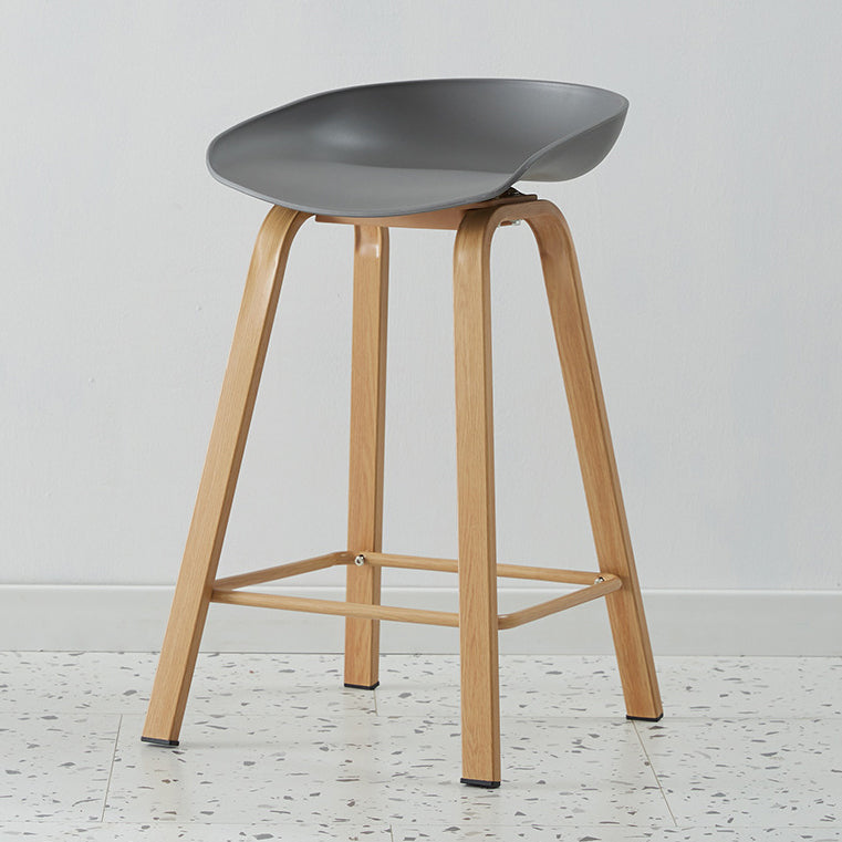 Metal Contemporary Dining Kitchen Room Armless Stool Low Back Bar Stool Dark Gray 1 Piece Counter Stool(26"H) Clearhalo 'Bar Furniture' 'Bar Stools' 'bar_stools' 'furn' 'furn_bar_stools' 'Furniture' 'furniture_bar_stools' 'Kitchen & Dining Furniture' 4768823