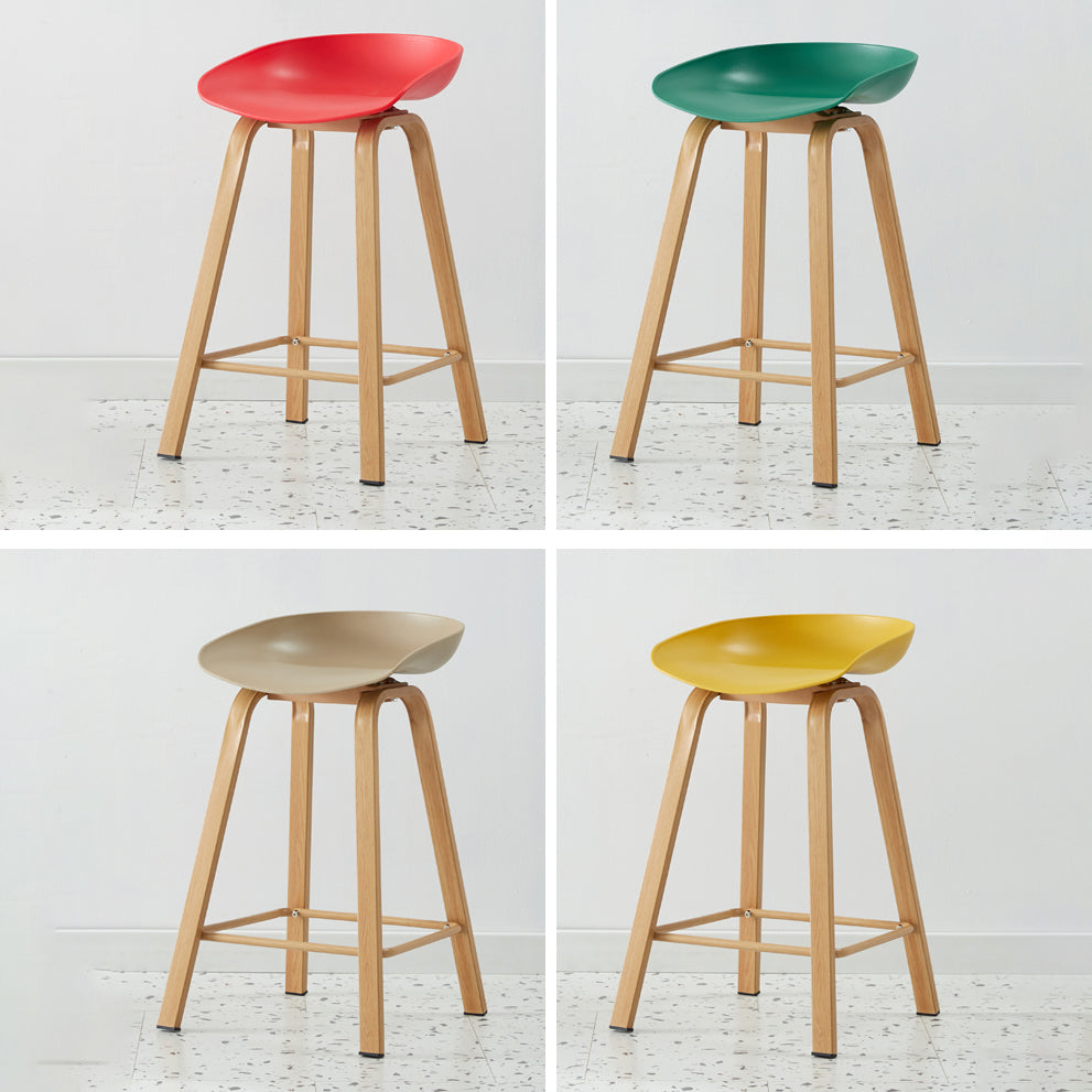 Metal Contemporary Dining Kitchen Room Armless Stool Low Back Bar Stool Clearhalo 'Bar Furniture' 'Bar Stools' 'bar_stools' 'furn' 'furn_bar_stools' 'Furniture' 'furniture_bar_stools' 'Kitchen & Dining Furniture' 4768831
