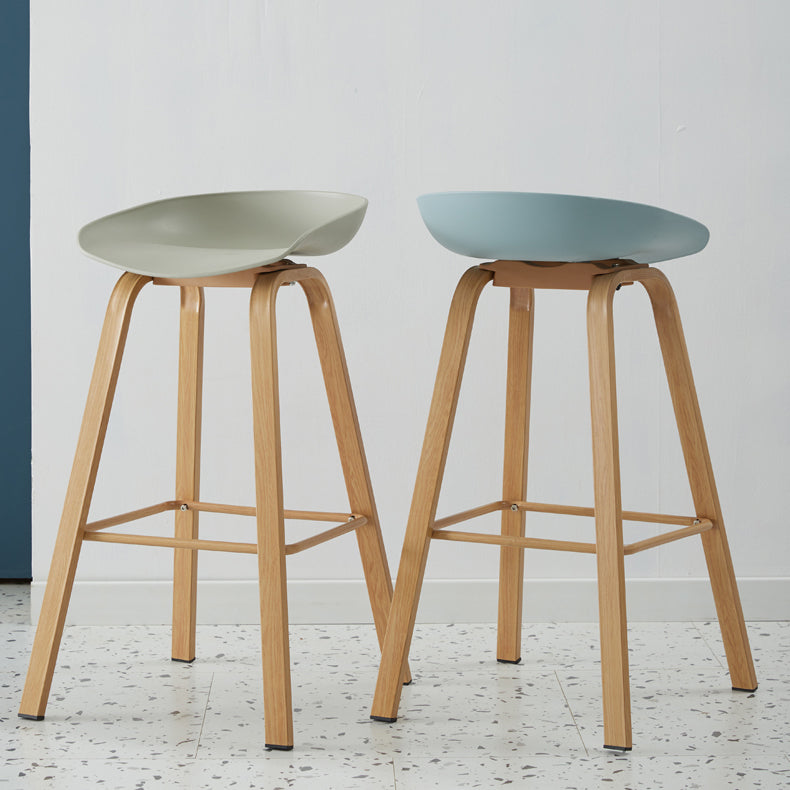 Metal Contemporary Dining Kitchen Room Armless Stool Low Back Bar Stool Clearhalo 'Bar Furniture' 'Bar Stools' 'bar_stools' 'furn' 'furn_bar_stools' 'Furniture' 'furniture_bar_stools' 'Kitchen & Dining Furniture' 4768837