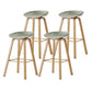 Metal Contemporary Dining Kitchen Room Armless Stool Low Back Bar Stool Light Gray 4 Piece Set Bar Stool(30"H) Clearhalo 'Bar Furniture' 'Bar Stools' 'bar_stools' 'furn' 'furn_bar_stools' 'Furniture' 'furniture_bar_stools' 'Kitchen & Dining Furniture' 4768841