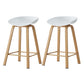 Metal Contemporary Dining Kitchen Room Armless Stool Low Back Bar Stool White 2 Piece Set Counter Stool(26"H) Clearhalo 'Bar Furniture' 'Bar Stools' 'bar_stools' 'furn' 'furn_bar_stools' 'Furniture' 'furniture_bar_stools' 'Kitchen & Dining Furniture' 4768843
