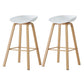 Metal Contemporary Dining Kitchen Room Armless Stool Low Back Bar Stool White 2 Piece Set Bar Stool(30"H) Clearhalo 'Bar Furniture' 'Bar Stools' 'bar_stools' 'furn' 'furn_bar_stools' 'Furniture' 'furniture_bar_stools' 'Kitchen & Dining Furniture' 4768846