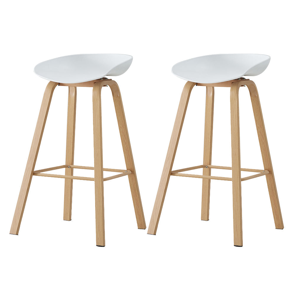 Metal Contemporary Dining Kitchen Room Armless Stool Low Back Bar Stool White 2 Piece Set Bar Stool(30"H) Clearhalo 'Bar Furniture' 'Bar Stools' 'bar_stools' 'furn' 'furn_bar_stools' 'Furniture' 'furniture_bar_stools' 'Kitchen & Dining Furniture' 4768846