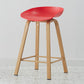 Metal Contemporary Dining Kitchen Room Armless Stool Low Back Bar Stool Red 1 Piece Counter Stool(26"H) Clearhalo 'Bar Furniture' 'Bar Stools' 'bar_stools' 'furn' 'furn_bar_stools' 'Furniture' 'furniture_bar_stools' 'Kitchen & Dining Furniture' 4768848