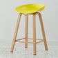 Metal Contemporary Dining Kitchen Room Armless Stool Low Back Bar Stool Yellow 1 Piece Counter Stool(26"H) Clearhalo 'Bar Furniture' 'Bar Stools' 'bar_stools' 'furn' 'furn_bar_stools' 'Furniture' 'furniture_bar_stools' 'Kitchen & Dining Furniture' 4768854