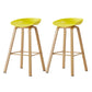 Metal Contemporary Dining Kitchen Room Armless Stool Low Back Bar Stool Yellow 2 Piece Set Bar Stool(30"H) Clearhalo 'Bar Furniture' 'Bar Stools' 'bar_stools' 'furn' 'furn_bar_stools' 'Furniture' 'furniture_bar_stools' 'Kitchen & Dining Furniture' 4768858