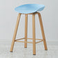 Metal Contemporary Dining Kitchen Room Armless Stool Low Back Bar Stool Light Blue 1 Piece Counter Stool(26"H) Clearhalo 'Bar Furniture' 'Bar Stools' 'bar_stools' 'furn' 'furn_bar_stools' 'Furniture' 'furniture_bar_stools' 'Kitchen & Dining Furniture' 4768860