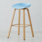 Metal Contemporary Dining Kitchen Room Armless Stool Low Back Bar Stool Light Blue 1 Piece Bar Stool(30"H) Clearhalo 'Bar Furniture' 'Bar Stools' 'bar_stools' 'furn' 'furn_bar_stools' 'Furniture' 'furniture_bar_stools' 'Kitchen & Dining Furniture' 4768863