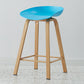 Metal Contemporary Dining Kitchen Room Armless Stool Low Back Bar Stool Sky Blue 1 Piece Counter Stool(26"H) Clearhalo 'Bar Furniture' 'Bar Stools' 'bar_stools' 'furn' 'furn_bar_stools' 'Furniture' 'furniture_bar_stools' 'Kitchen & Dining Furniture' 4768866