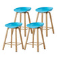 Metal Contemporary Dining Kitchen Room Armless Stool Low Back Bar Stool Sky Blue 4 Piece Set Counter Stool(26"H) Clearhalo 'Bar Furniture' 'Bar Stools' 'bar_stools' 'furn' 'furn_bar_stools' 'Furniture' 'furniture_bar_stools' 'Kitchen & Dining Furniture' 4768868