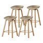 Metal Contemporary Dining Kitchen Room Armless Stool Low Back Bar Stool Khaki 4 Piece Set Counter Stool(26"H) Clearhalo 'Bar Furniture' 'Bar Stools' 'bar_stools' 'furn' 'furn_bar_stools' 'Furniture' 'furniture_bar_stools' 'Kitchen & Dining Furniture' 4768874
