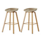 Metal Contemporary Dining Kitchen Room Armless Stool Low Back Bar Stool Khaki 2 Piece Set Bar Stool(30"H) Clearhalo 'Bar Furniture' 'Bar Stools' 'bar_stools' 'furn' 'furn_bar_stools' 'Furniture' 'furniture_bar_stools' 'Kitchen & Dining Furniture' 4768876