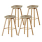 Metal Contemporary Dining Kitchen Room Armless Stool Low Back Bar Stool Khaki 4 Piece Set Bar Stool(30"H) Clearhalo 'Bar Furniture' 'Bar Stools' 'bar_stools' 'furn' 'furn_bar_stools' 'Furniture' 'furniture_bar_stools' 'Kitchen & Dining Furniture' 4768877