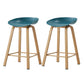 Metal Contemporary Dining Kitchen Room Armless Stool Low Back Bar Stool Lake Blue 2 Piece Set Counter Stool(26"H) Clearhalo 'Bar Furniture' 'Bar Stools' 'bar_stools' 'furn' 'furn_bar_stools' 'Furniture' 'furniture_bar_stools' 'Kitchen & Dining Furniture' 4768879