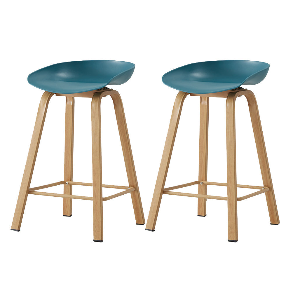 Metal Contemporary Dining Kitchen Room Armless Stool Low Back Bar Stool Lake Blue 2 Piece Set Counter Stool(26"H) Clearhalo 'Bar Furniture' 'Bar Stools' 'bar_stools' 'furn' 'furn_bar_stools' 'Furniture' 'furniture_bar_stools' 'Kitchen & Dining Furniture' 4768879