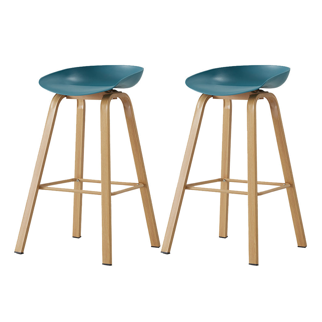 Metal Contemporary Dining Kitchen Room Armless Stool Low Back Bar Stool Lake Blue 2 Piece Set Bar Stool(30"H) Clearhalo 'Bar Furniture' 'Bar Stools' 'bar_stools' 'furn' 'furn_bar_stools' 'Furniture' 'furniture_bar_stools' 'Kitchen & Dining Furniture' 4768882