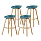 Metal Contemporary Dining Kitchen Room Armless Stool Low Back Bar Stool Lake Blue 4 Piece Set Bar Stool(30"H) Clearhalo 'Bar Furniture' 'Bar Stools' 'bar_stools' 'furn' 'furn_bar_stools' 'Furniture' 'furniture_bar_stools' 'Kitchen & Dining Furniture' 4768883