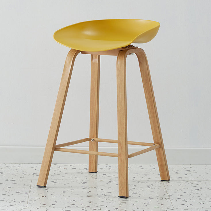 Metal Contemporary Dining Kitchen Room Armless Stool Low Back Bar Stool Ginger 1 Piece Counter Stool(26"H) Clearhalo 'Bar Furniture' 'Bar Stools' 'bar_stools' 'furn' 'furn_bar_stools' 'Furniture' 'furniture_bar_stools' 'Kitchen & Dining Furniture' 4768884