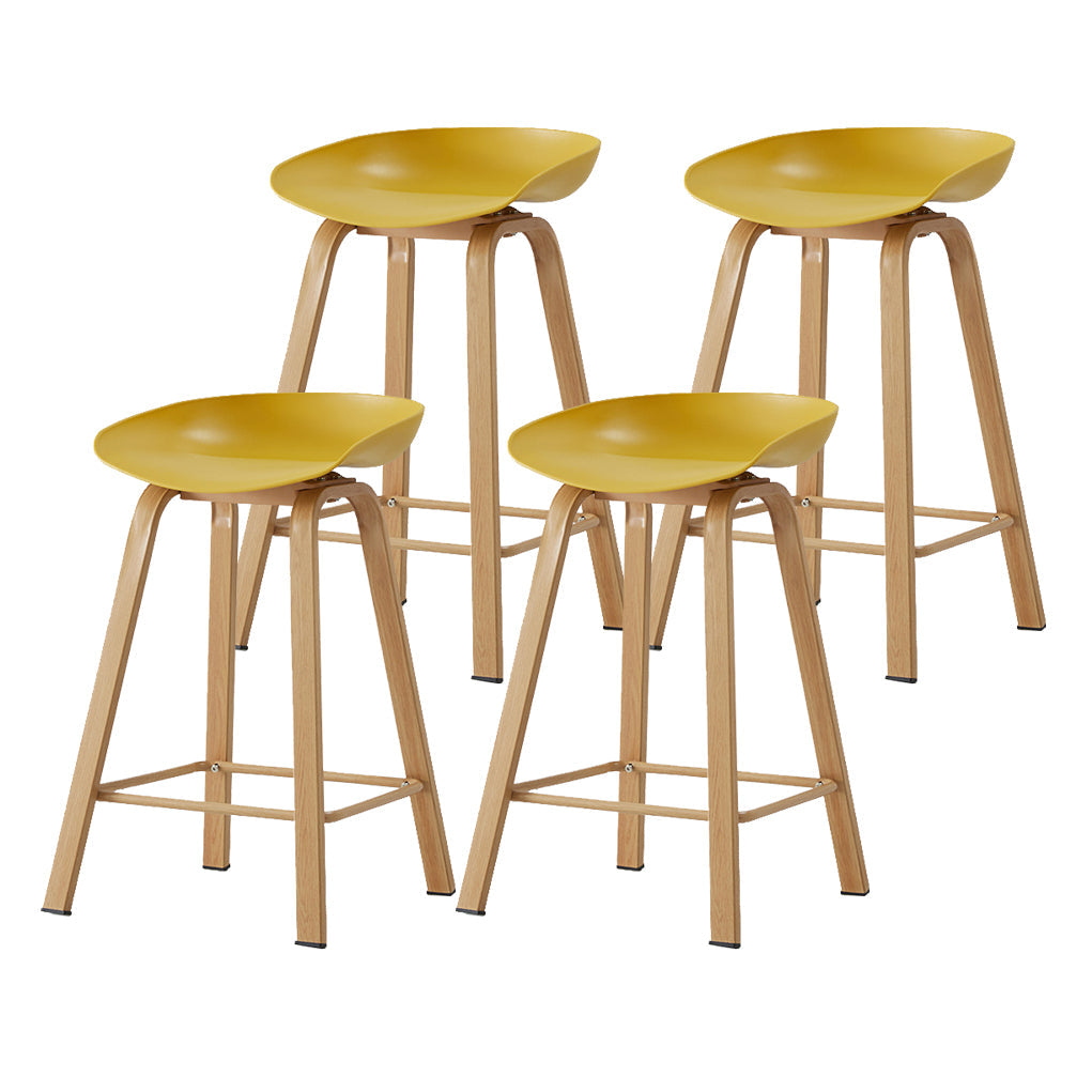 Metal Contemporary Dining Kitchen Room Armless Stool Low Back Bar Stool Ginger 4 Piece Set Counter Stool(26"H) Clearhalo 'Bar Furniture' 'Bar Stools' 'bar_stools' 'furn' 'furn_bar_stools' 'Furniture' 'furniture_bar_stools' 'Kitchen & Dining Furniture' 4768886