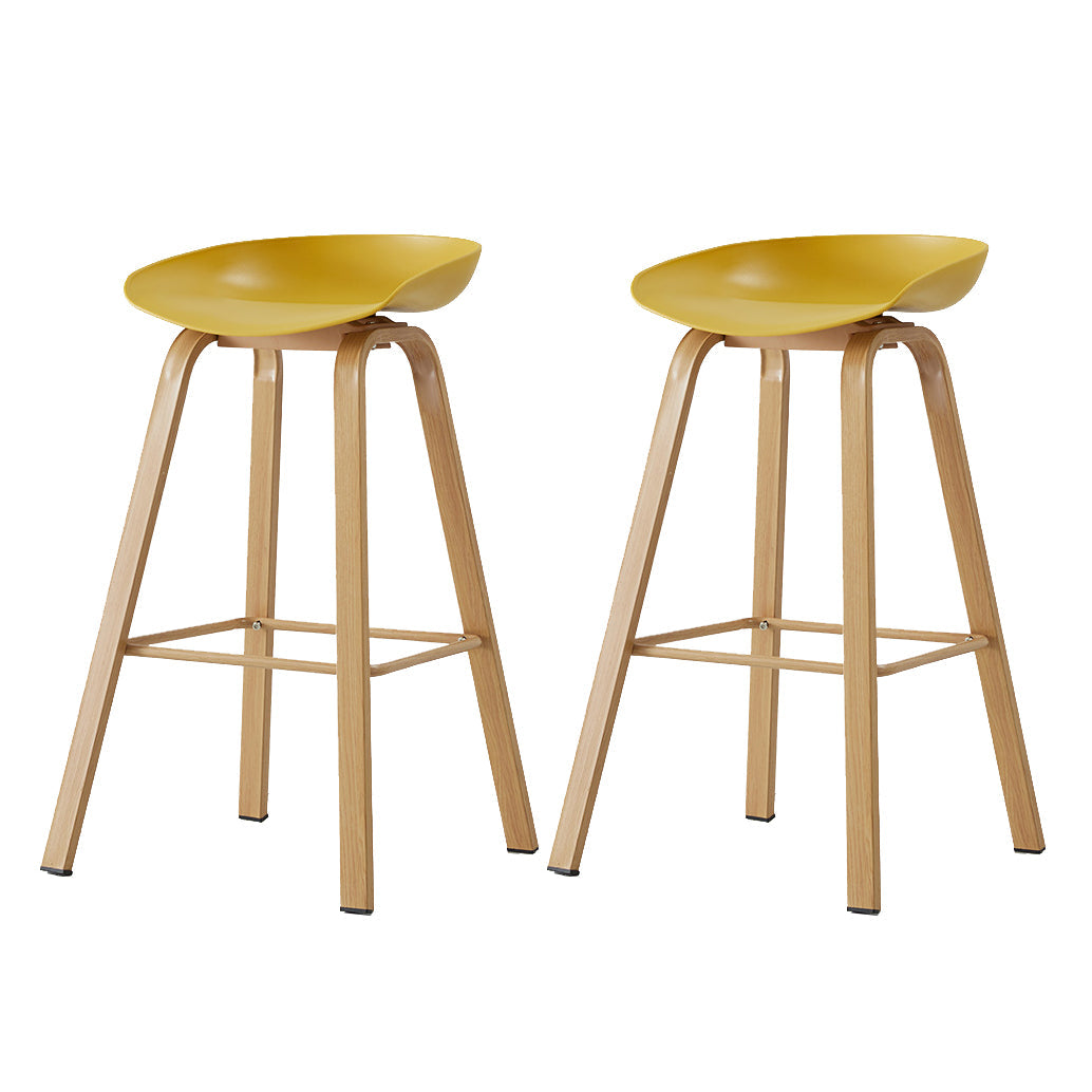 Metal Contemporary Dining Kitchen Room Armless Stool Low Back Bar Stool Ginger 2 Piece Set Bar Stool(30"H) Clearhalo 'Bar Furniture' 'Bar Stools' 'bar_stools' 'furn' 'furn_bar_stools' 'Furniture' 'furniture_bar_stools' 'Kitchen & Dining Furniture' 4768888