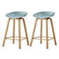 Metal Contemporary Dining Kitchen Room Armless Stool Low Back Bar Stool Navy 2 Piece Set Counter Stool(26"H) Clearhalo 'Bar Furniture' 'Bar Stools' 'bar_stools' 'furn' 'furn_bar_stools' 'Furniture' 'furniture_bar_stools' 'Kitchen & Dining Furniture' 4768891