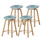 Metal Contemporary Dining Kitchen Room Armless Stool Low Back Bar Stool Navy 4 Piece Set Counter Stool(26"H) Clearhalo 'Bar Furniture' 'Bar Stools' 'bar_stools' 'furn' 'furn_bar_stools' 'Furniture' 'furniture_bar_stools' 'Kitchen & Dining Furniture' 4768892