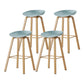 Metal Contemporary Dining Kitchen Room Armless Stool Low Back Bar Stool Navy 4 Piece Set Bar Stool(30"H) Clearhalo 'Bar Furniture' 'Bar Stools' 'bar_stools' 'furn' 'furn_bar_stools' 'Furniture' 'furniture_bar_stools' 'Kitchen & Dining Furniture' 4768895