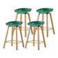 Metal Contemporary Dining Kitchen Room Armless Stool Low Back Bar Stool Blackish Green 4 Piece Set Counter Stool(26"H) Clearhalo 'Bar Furniture' 'Bar Stools' 'bar_stools' 'furn' 'furn_bar_stools' 'Furniture' 'furniture_bar_stools' 'Kitchen & Dining Furniture' 4768898