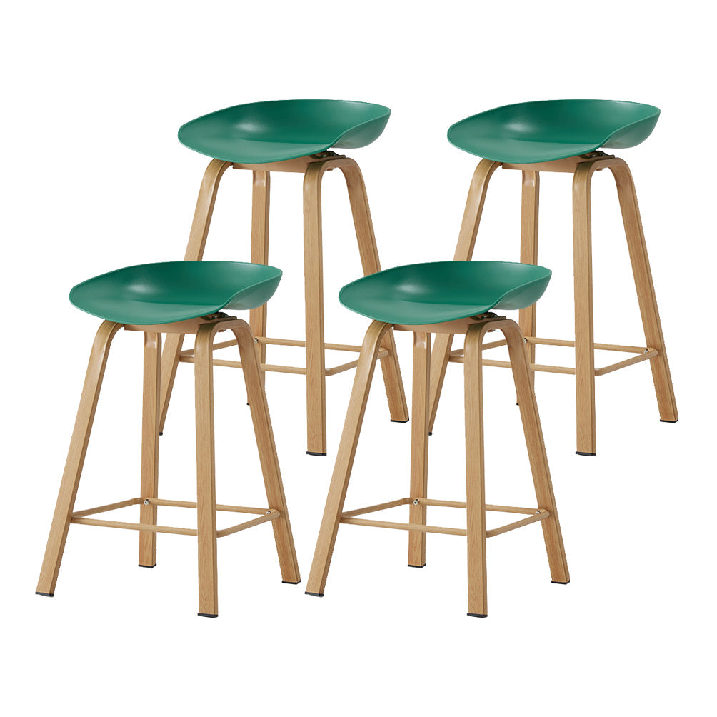 Metal Contemporary Dining Kitchen Room Armless Stool Low Back Bar Stool Blackish Green 4 Piece Set Counter Stool(26"H) Clearhalo 'Bar Furniture' 'Bar Stools' 'bar_stools' 'furn' 'furn_bar_stools' 'Furniture' 'furniture_bar_stools' 'Kitchen & Dining Furniture' 4768898