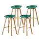 Metal Contemporary Dining Kitchen Room Armless Stool Low Back Bar Stool Blackish Green 4 Piece Set Bar Stool(30"H) Clearhalo 'Bar Furniture' 'Bar Stools' 'bar_stools' 'furn' 'furn_bar_stools' 'Furniture' 'furniture_bar_stools' 'Kitchen & Dining Furniture' 4768901