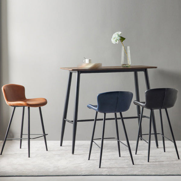 Metal Industrial Kitchen Dining Room Armless Stool Low Back Bar Stool Clearhalo 'Bar Furniture' 'Bar Stools' 'bar_stools' 'Furniture' 'furniture_bar_stools' 'Kitchen & Dining Furniture' 4768908