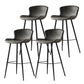Metal Industrial Kitchen Dining Room Armless Stool Low Back Bar Stool Grey Set of 4 Clearhalo 'Bar Furniture' 'Bar Stools' 'bar_stools' 'Furniture' 'furniture_bar_stools' 'Kitchen & Dining Furniture' 4768915