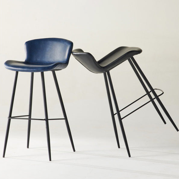 Metal Industrial Kitchen Dining Room Armless Stool Low Back Bar Stool Clearhalo 'Bar Furniture' 'Bar Stools' 'bar_stools' 'Furniture' 'furniture_bar_stools' 'Kitchen & Dining Furniture' 4768923