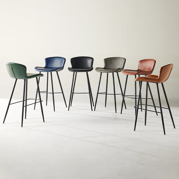 Metal Industrial Kitchen Dining Room Armless Stool Low Back Bar Stool Clearhalo 'Bar Furniture' 'Bar Stools' 'bar_stools' 'Furniture' 'furniture_bar_stools' 'Kitchen & Dining Furniture' 4768925