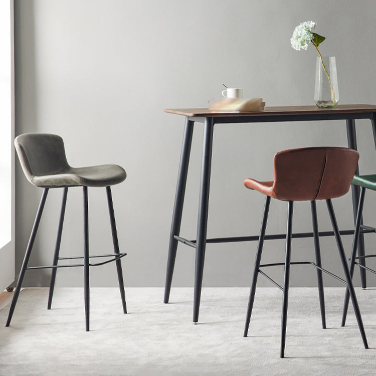 Metal Industrial Kitchen Dining Room Armless Stool Low Back Bar Stool Clearhalo 'Bar Furniture' 'Bar Stools' 'bar_stools' 'Furniture' 'furniture_bar_stools' 'Kitchen & Dining Furniture' 4768927