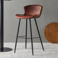 Metal Industrial Kitchen Dining Room Armless Stool Low Back Bar Stool Red Brown 1 Piece Clearhalo 'Bar Furniture' 'Bar Stools' 'bar_stools' 'Furniture' 'furniture_bar_stools' 'Kitchen & Dining Furniture' 4768929