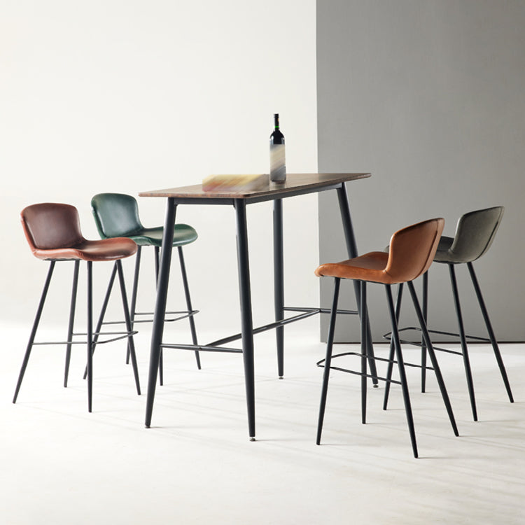 Metal Industrial Kitchen Dining Room Armless Stool Low Back Bar Stool Clearhalo 'Bar Furniture' 'Bar Stools' 'bar_stools' 'Furniture' 'furniture_bar_stools' 'Kitchen & Dining Furniture' 4768930