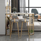 Scandinavian Bar and Counter Stool Low Back Stool with 4 Legs in Gold Clearhalo 'Bar Furniture' 'Bar Stools' 'bar_stools' 'furn' 'furn_bar_stools' 'Furniture' 'furniture_bar_stools' 'Kitchen & Dining Furniture' 4768951