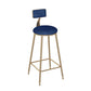 Scandinavian Bar and Counter Stool Low Back Stool with 4 Legs in Gold Clearhalo 'Bar Furniture' 'Bar Stools' 'bar_stools' 'furn' 'furn_bar_stools' 'Furniture' 'furniture_bar_stools' 'Kitchen & Dining Furniture' 4768955