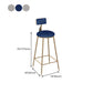 Scandinavian Bar and Counter Stool Low Back Stool with 4 Legs in Gold Clearhalo 'Bar Furniture' 'Bar Stools' 'bar_stools' 'furn' 'furn_bar_stools' 'Furniture' 'furniture_bar_stools' 'Kitchen & Dining Furniture' 4768968