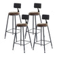 Industrial Bar and Counter Stool Low Back Stool with 4 Metal Legs Leather 4 Piece Set Round Clearhalo 'Bar Furniture' 'Bar Stools' 'bar_stools' 'furn' 'furn_bar_stools' 'Furniture' 'furniture_bar_stools' 'Kitchen & Dining Furniture' 4768987