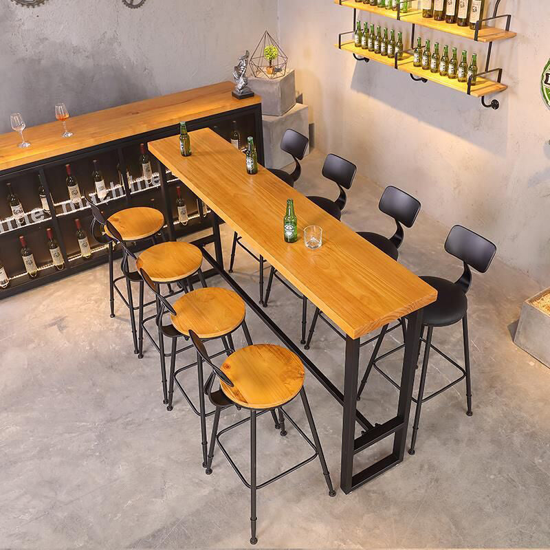Industrial Bar and Counter Stool Low Back Stool with 4 Metal Legs Clearhalo 'Bar Furniture' 'Bar Stools' 'bar_stools' 'furn' 'furn_bar_stools' 'Furniture' 'furniture_bar_stools' 'Kitchen & Dining Furniture' 4768988