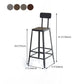 Industrial Bar and Counter Stool Low Back Stool with 4 Metal Legs Clearhalo 'Bar Furniture' 'Bar Stools' 'bar_stools' 'furn' 'furn_bar_stools' 'Furniture' 'furniture_bar_stools' 'Kitchen & Dining Furniture' 4768991