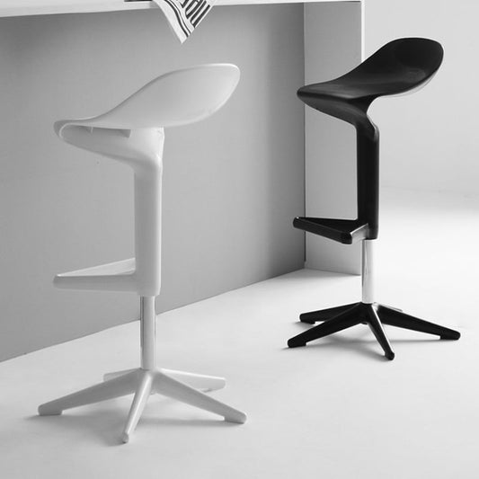 Modern Liftable Bar-stool Low Back Bar Stool with Metal Legs Clearhalo 'Bar Furniture' 'Bar Stools' 'bar_stools' 'furn' 'furn_bar_stools' 'Furniture' 'furniture_bar_stools' 'Kitchen & Dining Furniture' 4768993