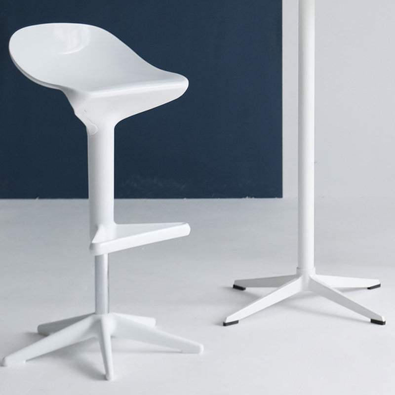 Modern Liftable Bar-stool Low Back Bar Stool with Metal Legs Clearhalo 'Bar Furniture' 'Bar Stools' 'bar_stools' 'furn' 'furn_bar_stools' 'Furniture' 'furniture_bar_stools' 'Kitchen & Dining Furniture' 4768996
