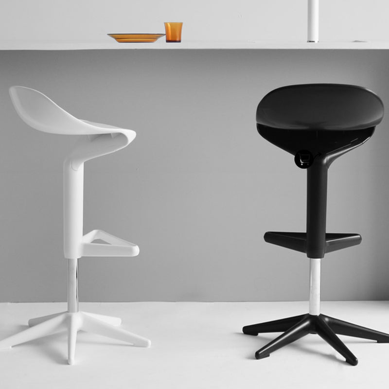 Modern Liftable Bar-stool Low Back Bar Stool with Metal Legs Clearhalo 'Bar Furniture' 'Bar Stools' 'bar_stools' 'furn' 'furn_bar_stools' 'Furniture' 'furniture_bar_stools' 'Kitchen & Dining Furniture' 4768998