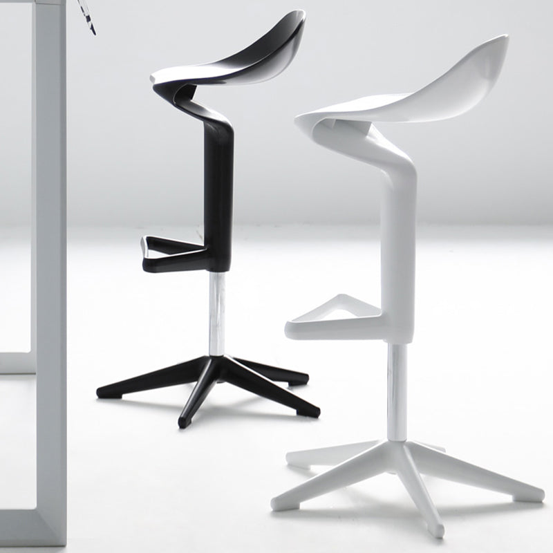 Modern Liftable Bar-stool Low Back Bar Stool with Metal Legs Clearhalo 'Bar Furniture' 'Bar Stools' 'bar_stools' 'furn' 'furn_bar_stools' 'Furniture' 'furniture_bar_stools' 'Kitchen & Dining Furniture' 4768999
