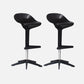 Modern Liftable Bar-stool Low Back Bar Stool with Metal Legs Black 2 Piece Set Clearhalo 'Bar Furniture' 'Bar Stools' 'bar_stools' 'furn' 'furn_bar_stools' 'Furniture' 'furniture_bar_stools' 'Kitchen & Dining Furniture' 4769000