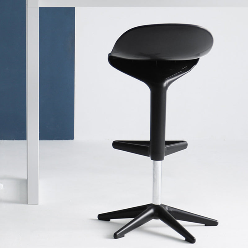 Modern Liftable Bar-stool Low Back Bar Stool with Metal Legs Clearhalo 'Bar Furniture' 'Bar Stools' 'bar_stools' 'furn' 'furn_bar_stools' 'Furniture' 'furniture_bar_stools' 'Kitchen & Dining Furniture' 4769002